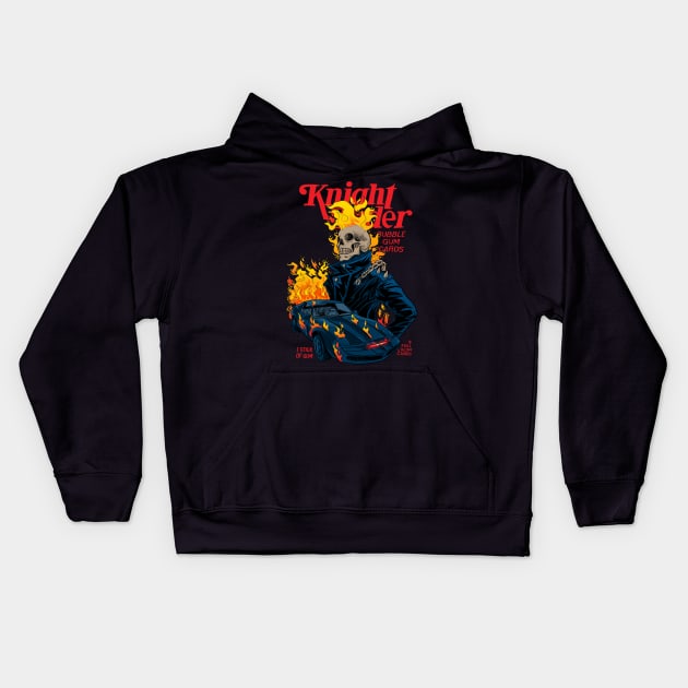 Ghost Knight Rider Kids Hoodie by jangkarkita